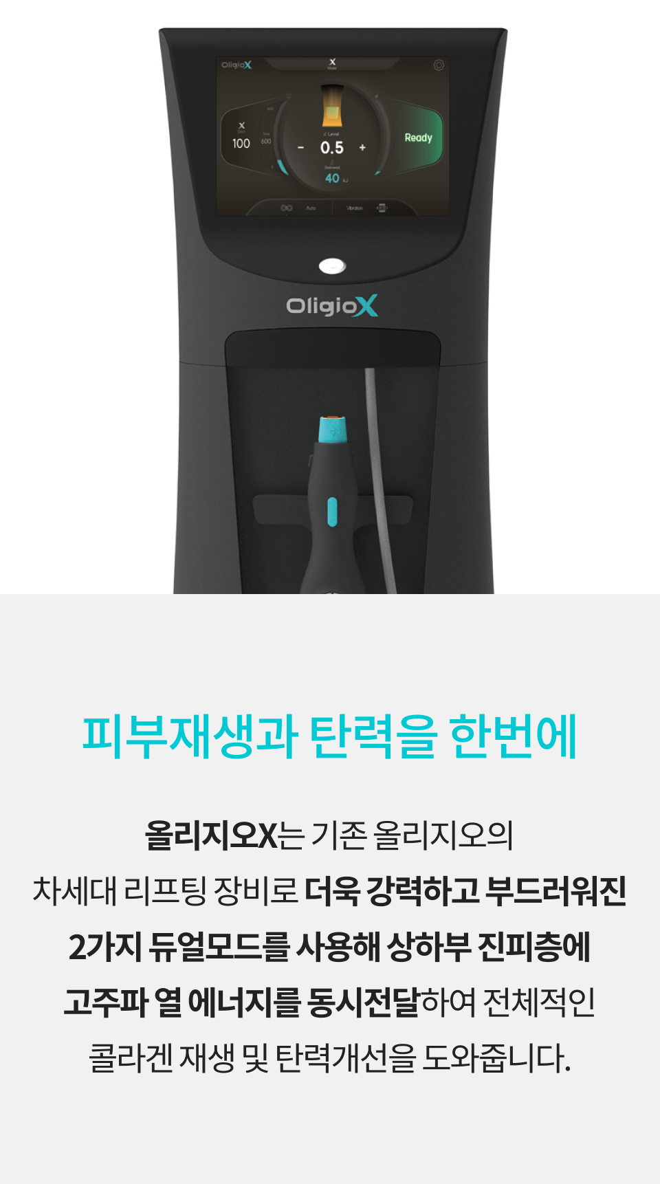 올리지오X 단계별 콜라겐 리모델링 솔루션 구성도 모바일